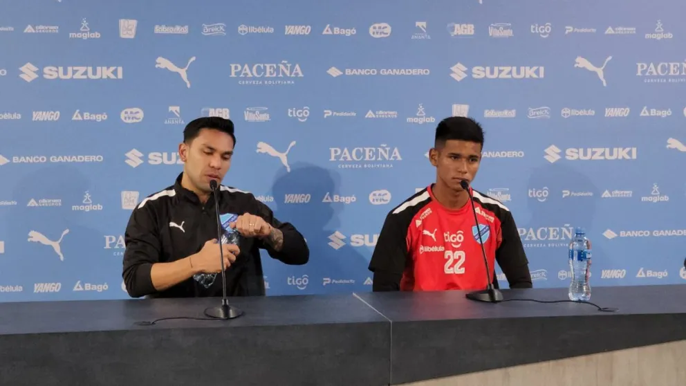 Algarañaz (izq.) y Rocha durante la conferencia de este viernes. Foto: Sports 360.