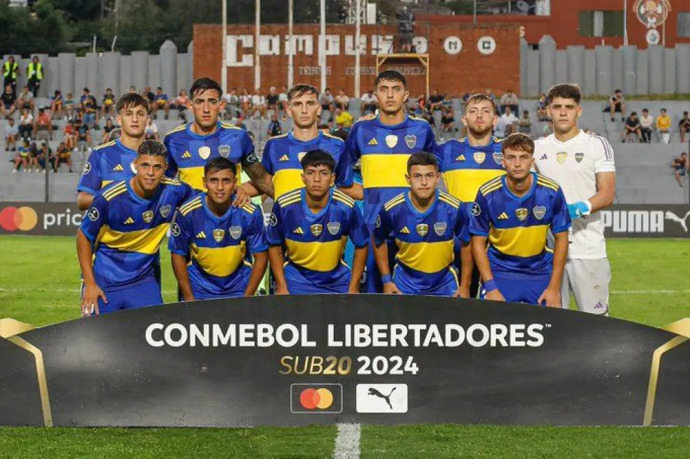 El plantel de Boca Juniors, actual campeón de la Libertadores Sub 20. Foto Conmebol