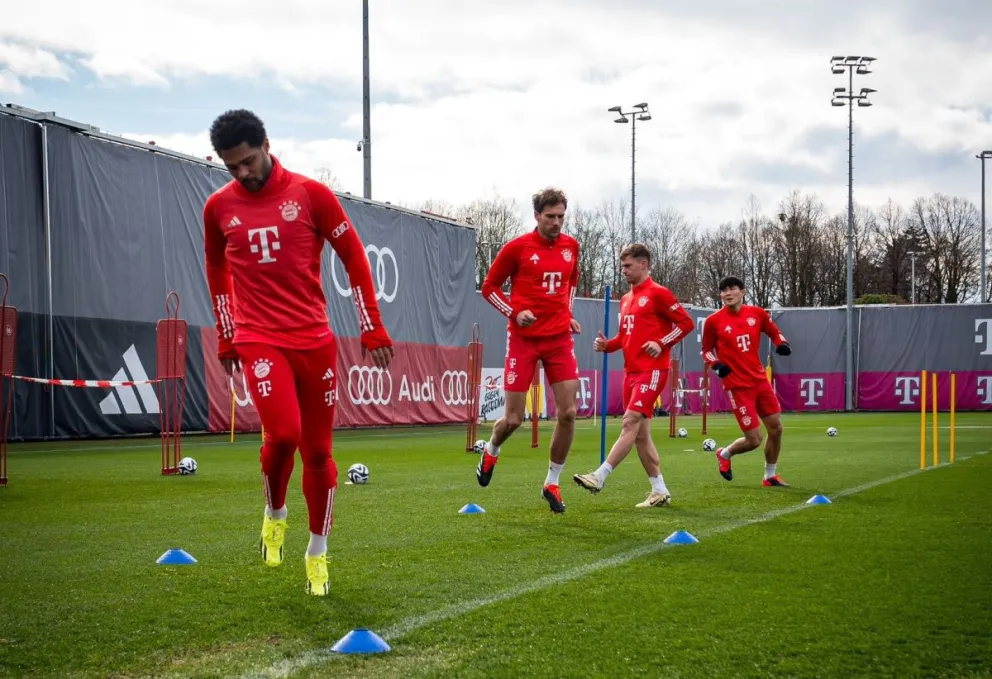 Jugadores del conjunto alemán durante un entrenamiento. Foto: Bayern de Múnich.