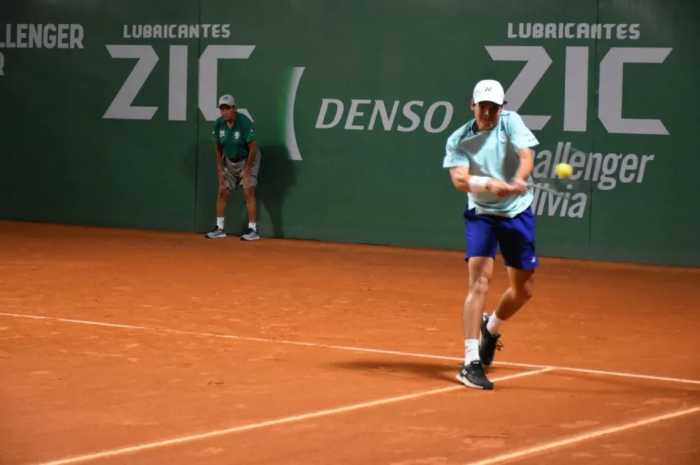 Prado durante su partido debut en Santa Cruz. Foto: Challenger Bolivia.