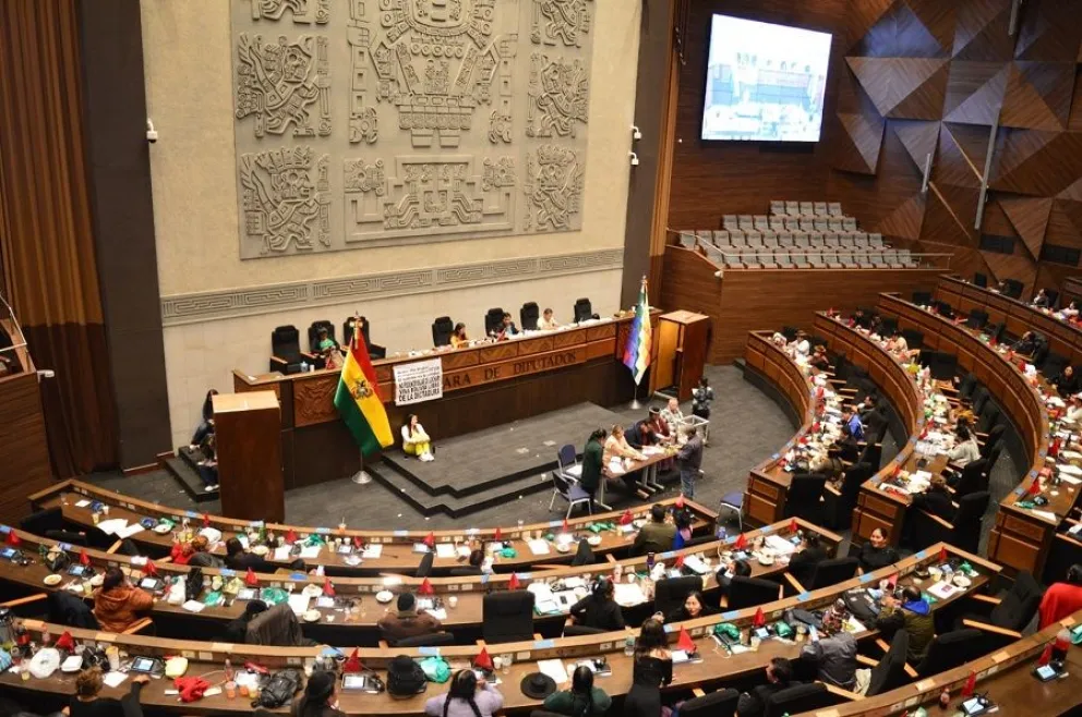 Sesión de la Cámara de Diputados presidida por el asambleísta arcista, Israel Huaytari. Foto: ALP