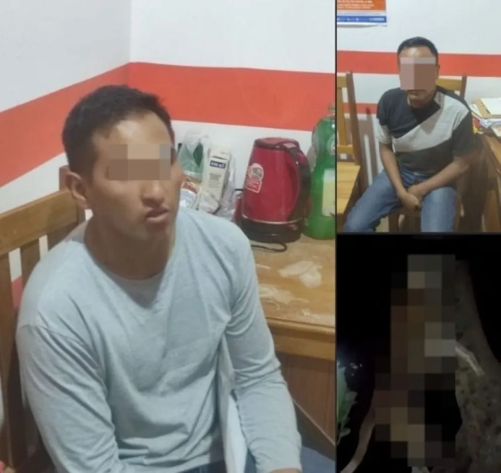 Los aprehendidos por las fuerzas policiales. Foto: ABI / Ministerio de Gobierno. 