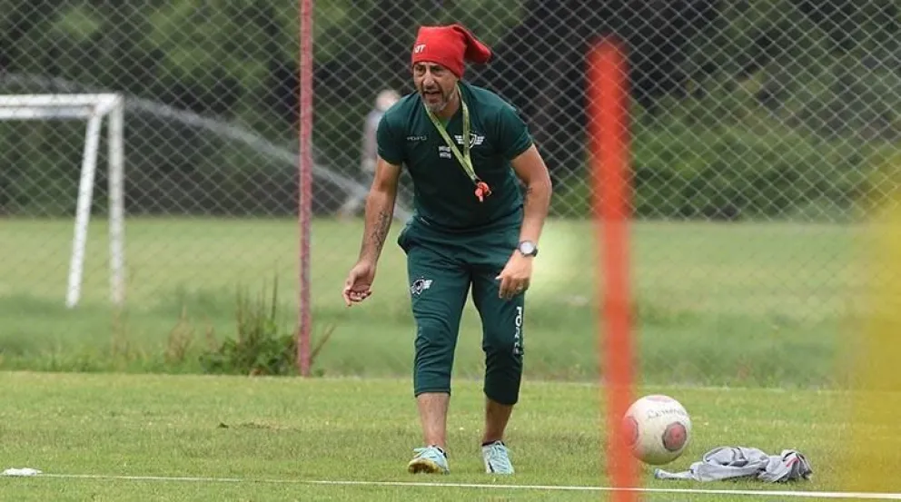 Cristian Díaz, en uno de los entrenamientos de Wilstermann. Foto Los Tiempos