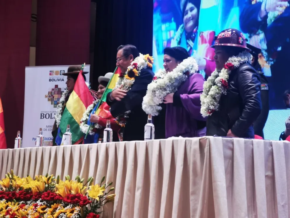 Presidente Luis Arce celebra el Día Internacional de la Mujer Foto: Marco Belmonte 