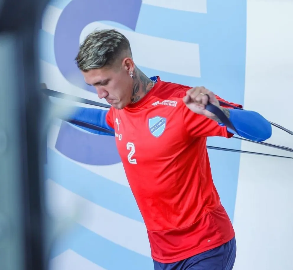 Bentaberry durante una sesión física en Ananta. Foto: Club Bolívar.