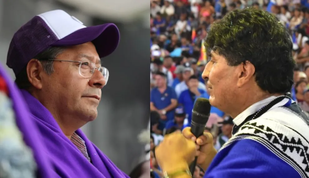 Morales cuestionó a Arce en sus redes sociales. Foto: Composición Archivo