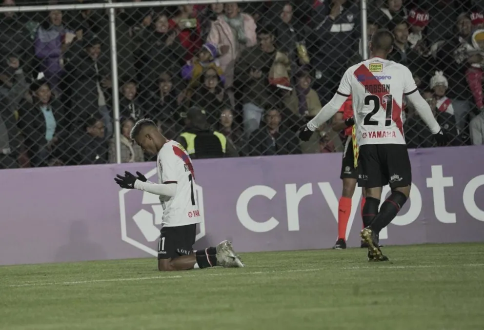 Edarlison festeja el único gol ante Nacional, el pasado jueves. Foto APG