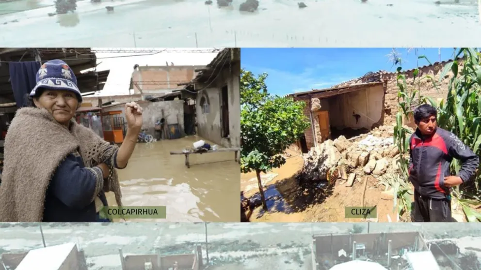 Habitantes de los municipios Colcapirhua y Cliza afectados por las lluvias. Foto: Composición