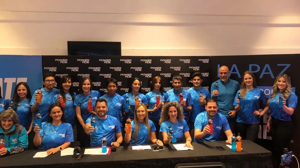 La conferencia de prensa para el anuncio de la competencia. Foto: Powerade.