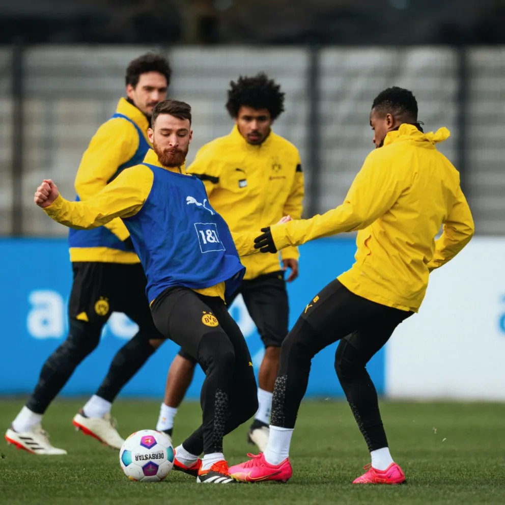 Los alemanes en una de sus últimas prácticas. Foto: Borussia Dortmund.