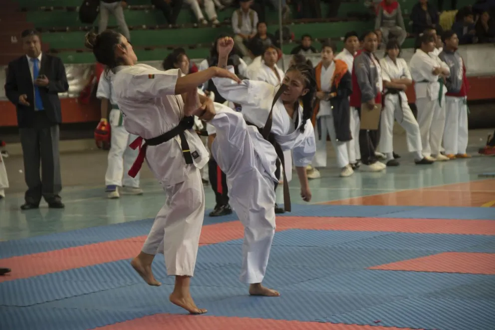 Un combate anterior de karate. Foto: Feboka.