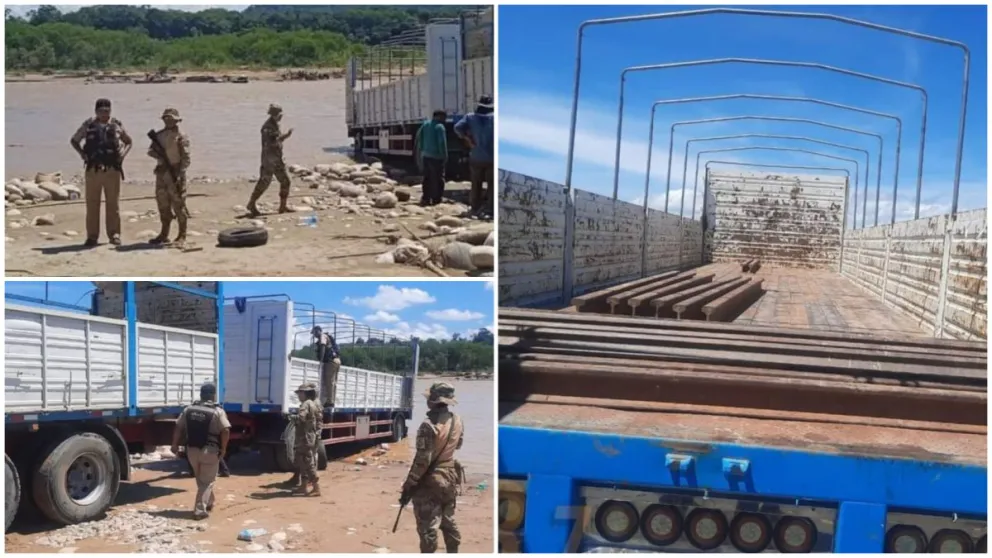Efectivos militares durante el operativo. Foto: Radiodelsur de Bermejo