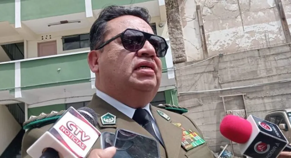 El director nacional de la Fuerza Especial de Lucha Contra el Crimen (FELCC), Jhonny Chávez. Foto: Éxito Noticias.