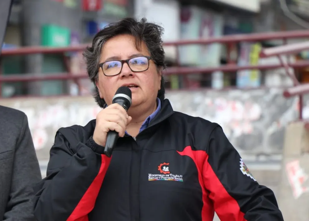 La ministra de Trabajo, Verónica Navia. Foto: Ministerio de Trabajo. 