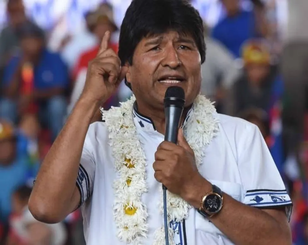 El expresidente Evo Morales en un encuentro anterior. Foto: ABI