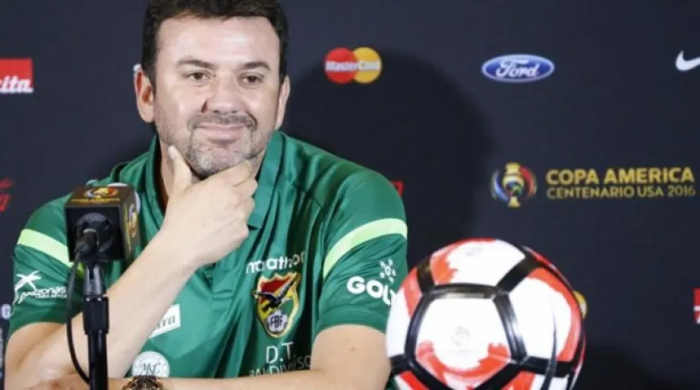 Julio Baldivieso, cuando fue seleccionador nacional en la Copa América 2016. Foto FBF