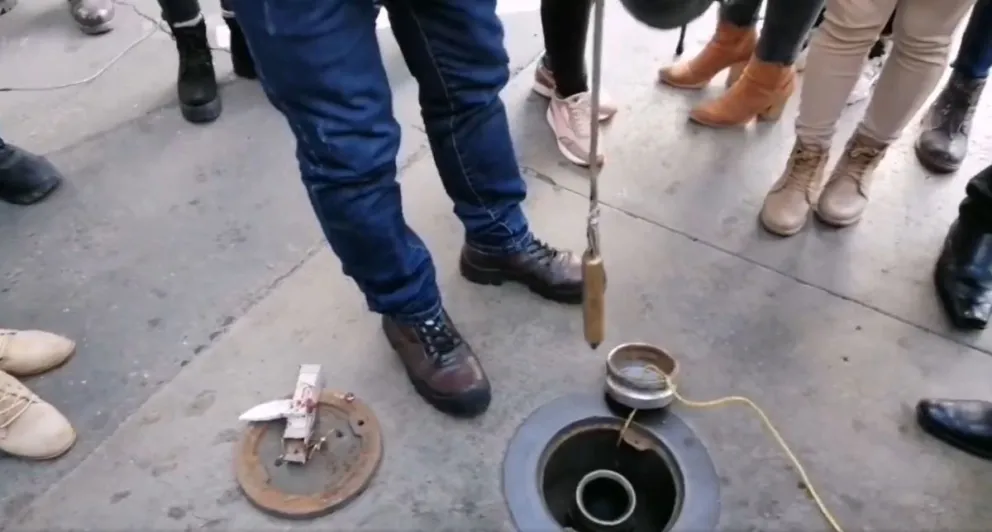 Parte de la prueba realizada hoy por la ANH. Foto: Captura de video.