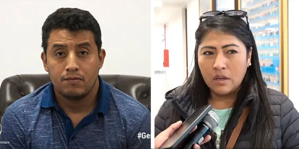 Los senadores del MAS, Miguel Rejas (evista) y Soledad Flores (arcista). Foto: ALP