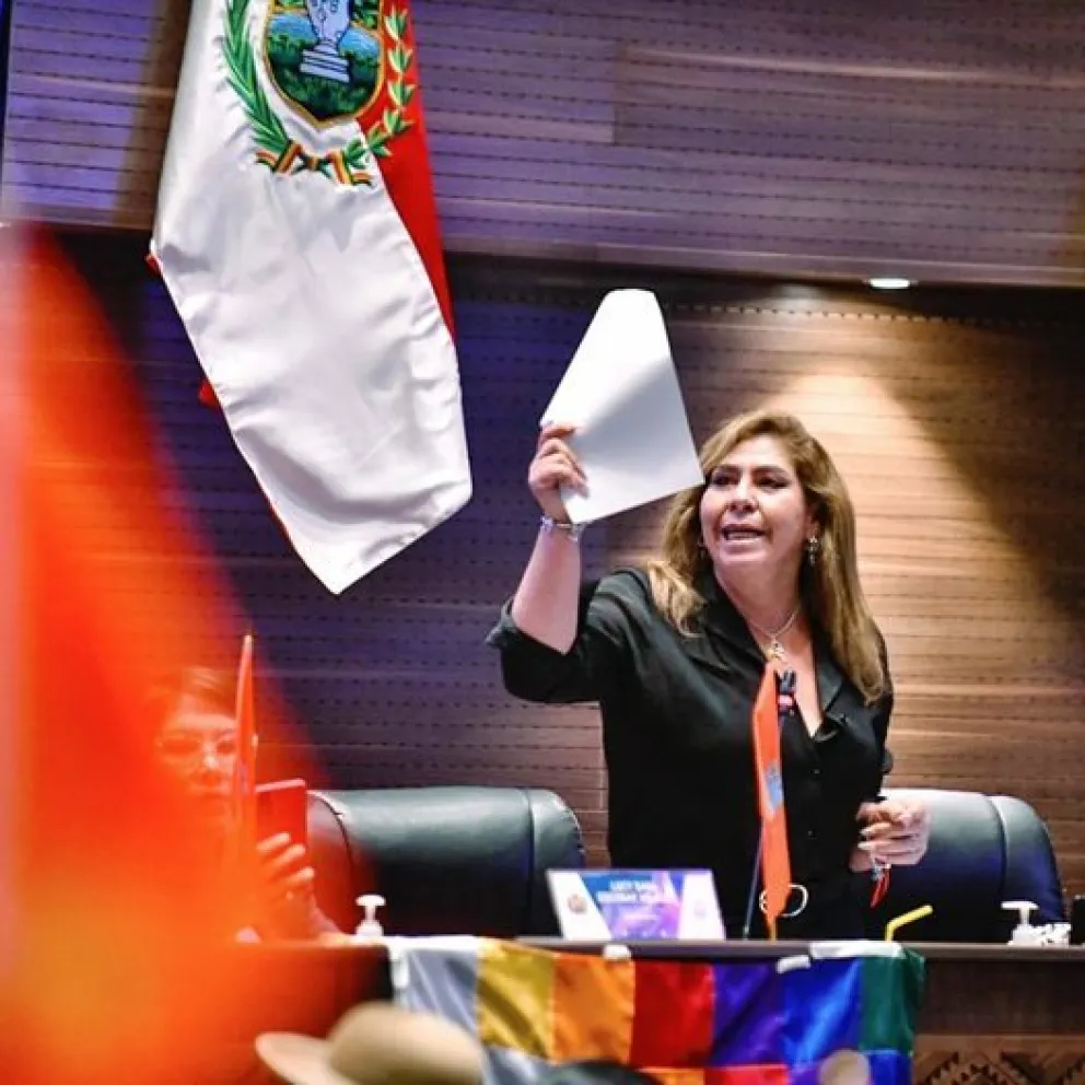 La senadora Arce, se pronunció sobre las denuncias en el proceso de preselección de postulantes a magistrados. Foto: Patricia Arce. 