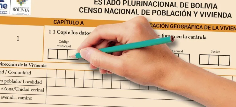 La boleta del Censo Nacional de Población y Vivienda se llenará con lápiz. Foto: ABI.