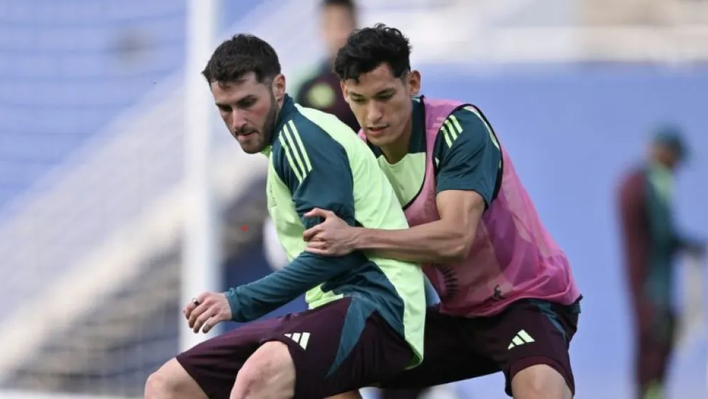 Jugadores de la selección Sub-23 de México en uno de sus últimos entrenamientos. Foto: Récord