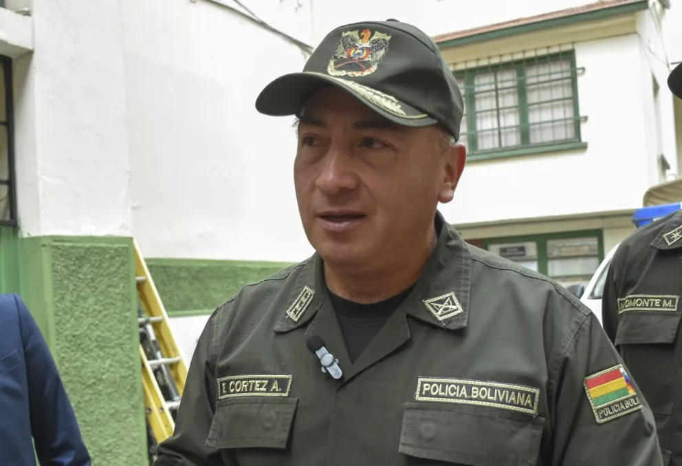 El comandante departamental de la Policía, coronel Edgar Cortez. Foto: APG