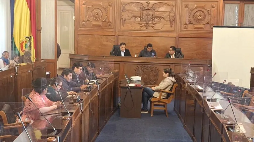 Sesión de la Comisión Mixta de Constitución en la Asamblea legislativa. Foto: Cámara de Senadores.