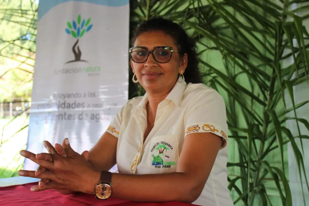Hortencia Gómez, cacique de la localidad Piso Firme . Foto: Fundación Natura