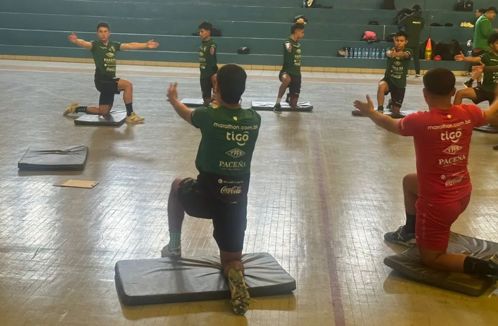 El combinado nacional se entrena en el Cefed. Foto: Comisión de Futsal Bolivia.
