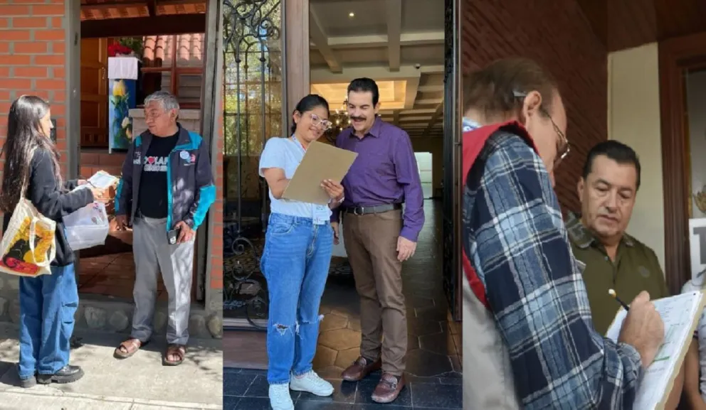 Los alcaldes Iván Arias, Manfred Reyes Villa y  Jhonny Fernández.   Foto: Capturas