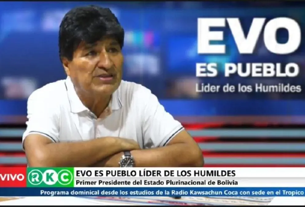 Morales durante su programa de este domingo. Foto: Captura de video