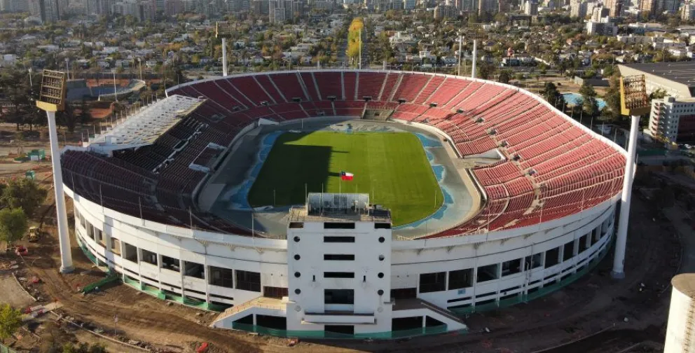 El imponente estadio Nacional de Santiago, ubicado en el barrio de Ñuñoa.