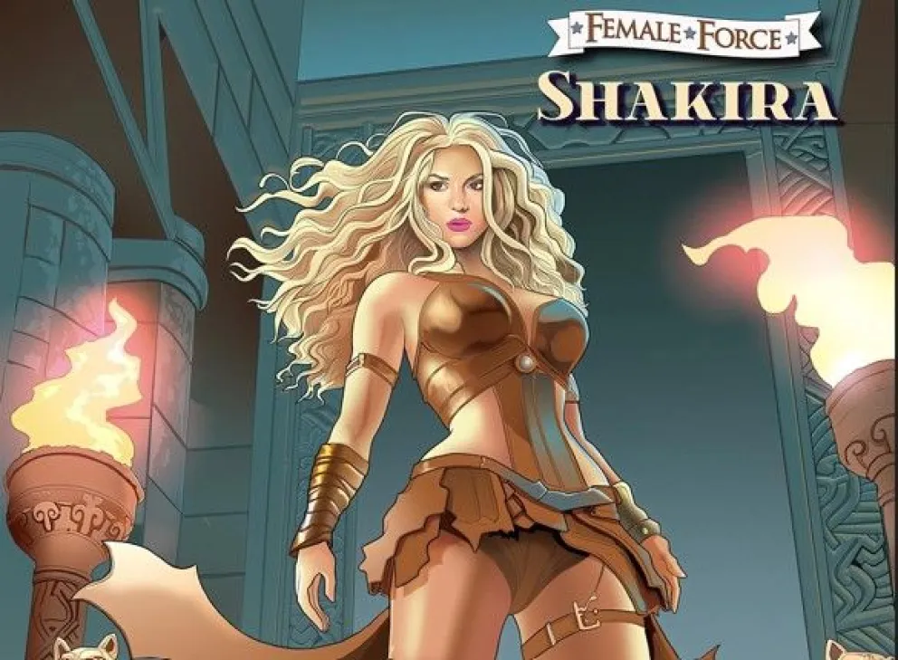 Fotografía cedida por TidalWave Productions donde se muestra la página cuatro del cómic dedicado a la cantante colombiana Shakira. Foto: EFE