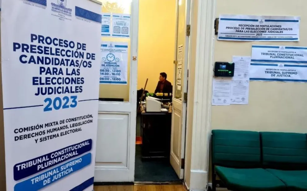 El proceso de preselección de candidatos para las elecciones judiciales se inició el febrero. Foto: Cámara de Senadores