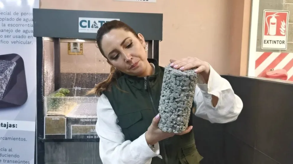 La ingeniera Ariela Quijarro, del Ciatec de Soboce, explica el trabajo que se realiza en el Centro. Foto: Marco Belmonte