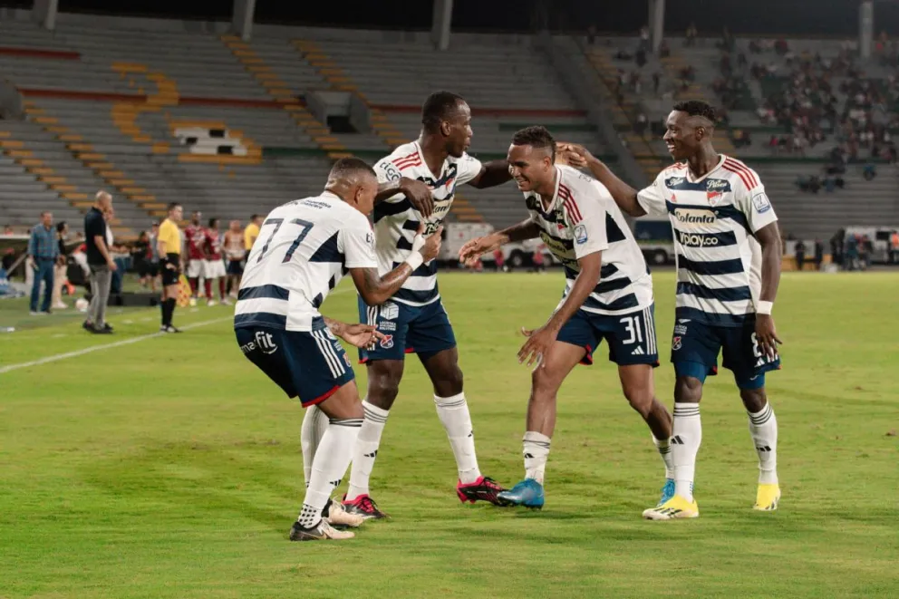 Festejo de los jugadores del DIM por un gol en el torneo colombiano. Es el primer rival de Always. Foto: Facebook DIM.
