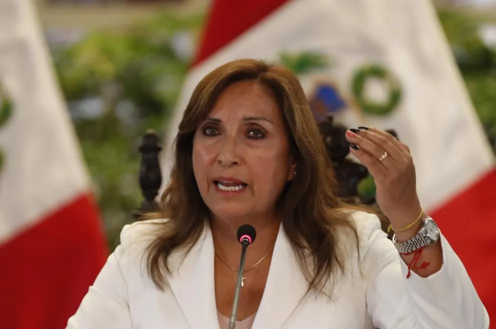 Fotografía de archivo fechada el 24 de enero de 2023 que muestra a la presidenta del Perú, Dina Boluarte. Foto: EFE