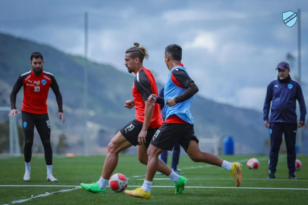 Xico da Costa en uno de los entrenamientos en Ananta. Foto Club Bolívar