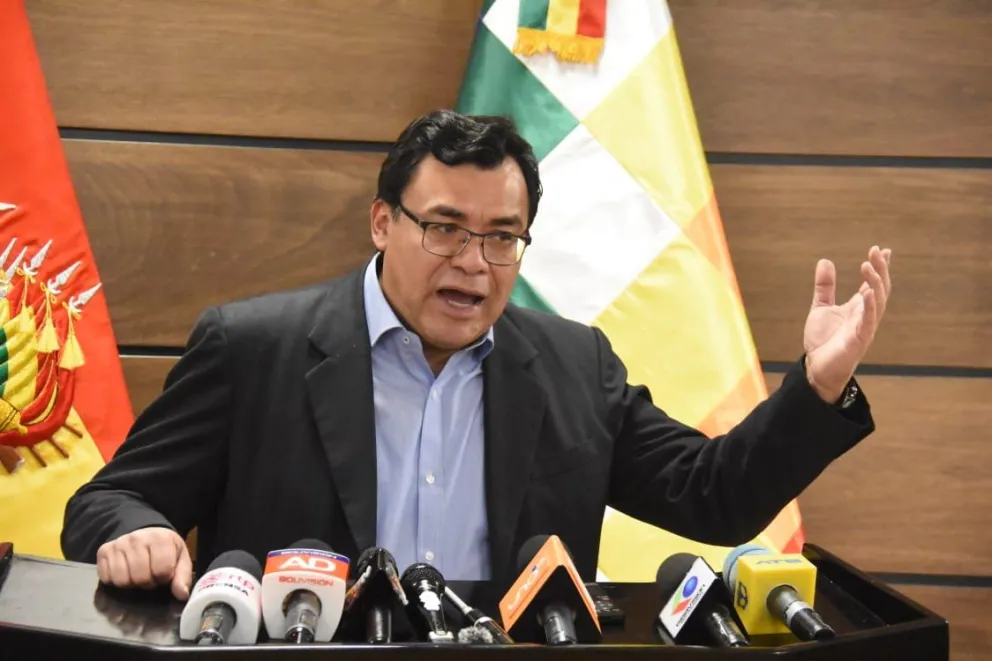 El diputado del MAS, Jerges Mercado, en una conferencia de prensa anterior. Foto: ABI.