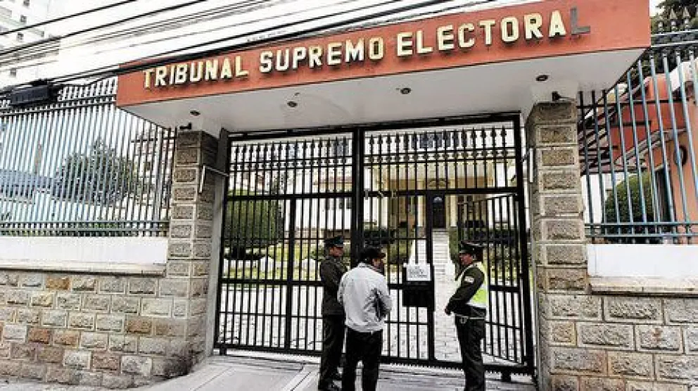 Instalaciones del Tribunal Supremo Electoral (TSE) en la zona de Sopocachi de La Paz. Foto: ABI.