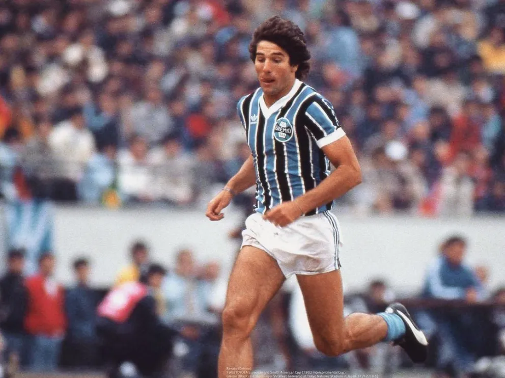Renato Gaucho con la casaca de Gremio en la Copa de 1983. Foto: Ao vivo