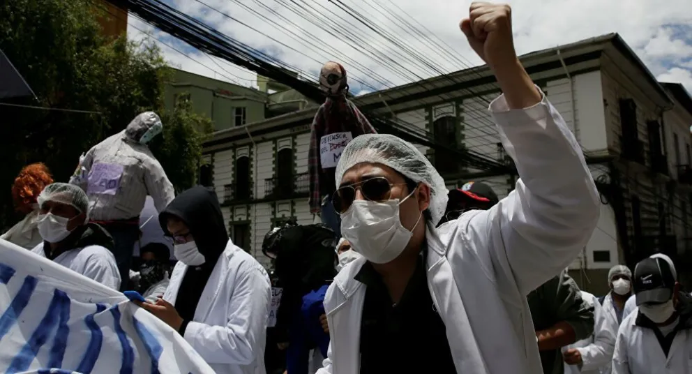 Médicos en movilizaciones Foto: Visión 360