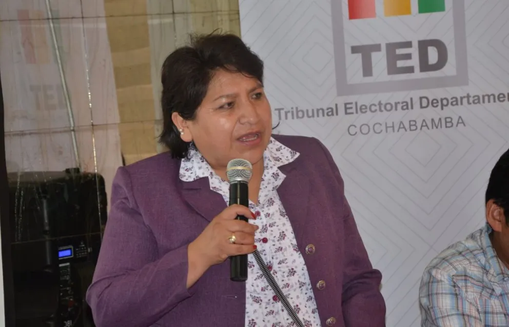 La vocal del Tribunal Supremo Electoral (TSE), Dina Chuquimia. Foto: ABI
