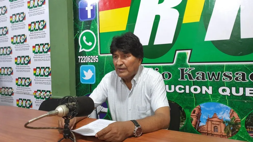 El expresidente Evo Morales en Kawsachun Coca. Foto: Facebook de Radio Kawsachun Coca