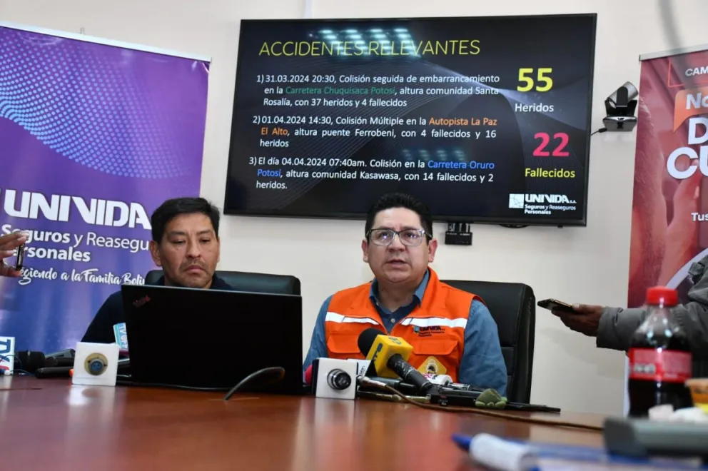 El gerente de Univida, Larry Fernández, en la conferencia de este viernes. Foto: APG
