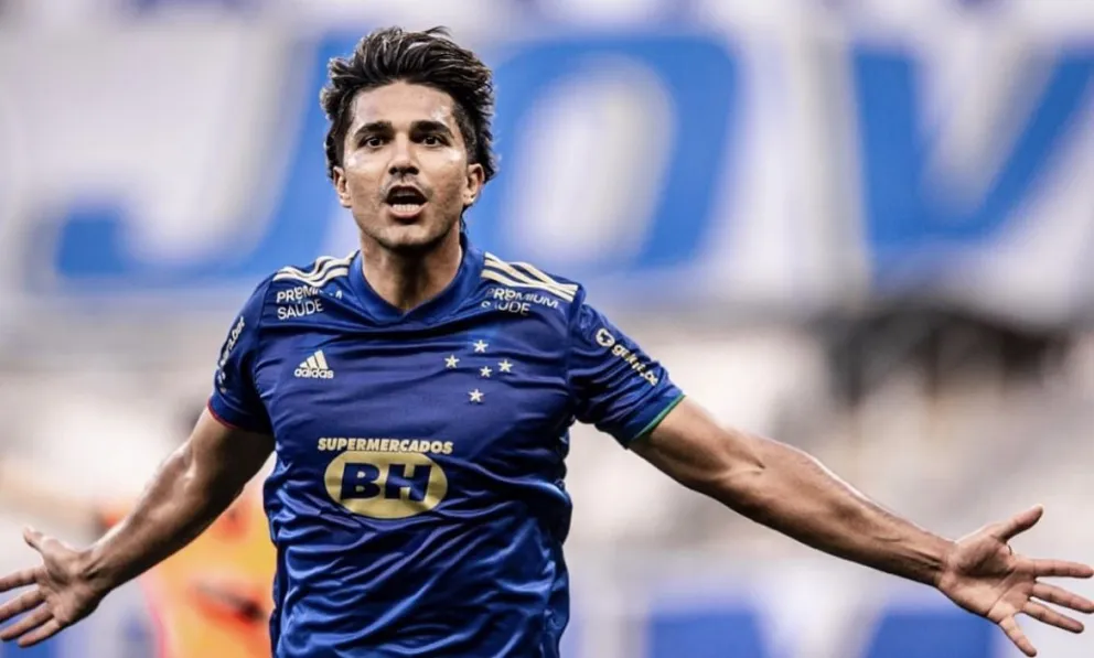 Marcelo Martins celebra una de sus conquistas con la camiseta del Cruzeiro. Con esa camiseta se despedirá este domingo. Foto: Marcelo Martins. 