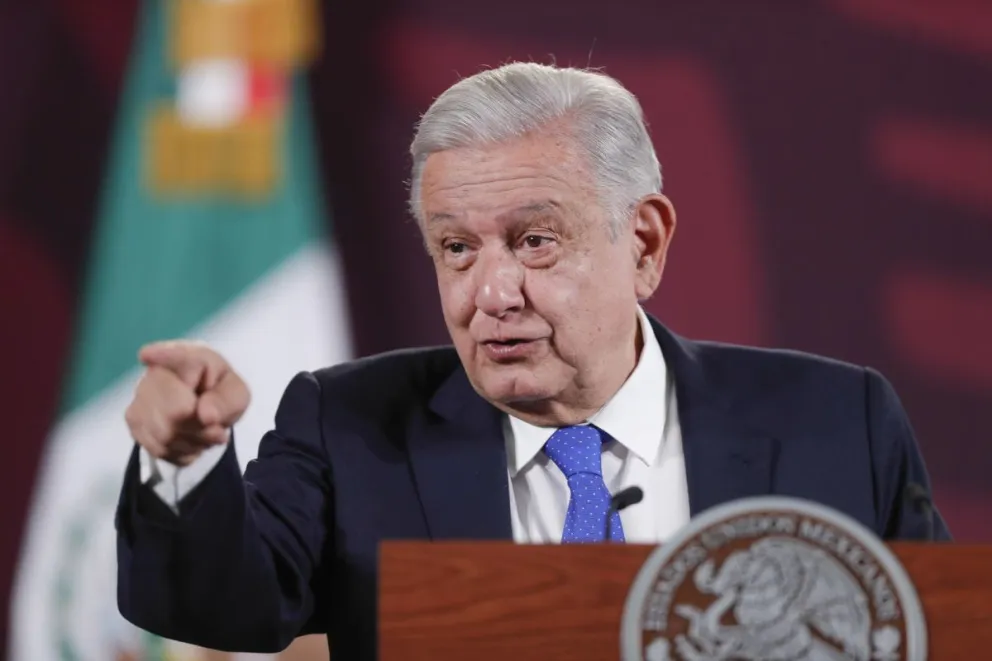 El presidente de México, Andrés Manuel López Obrador, en un discurso.  Foto archivo: EFE