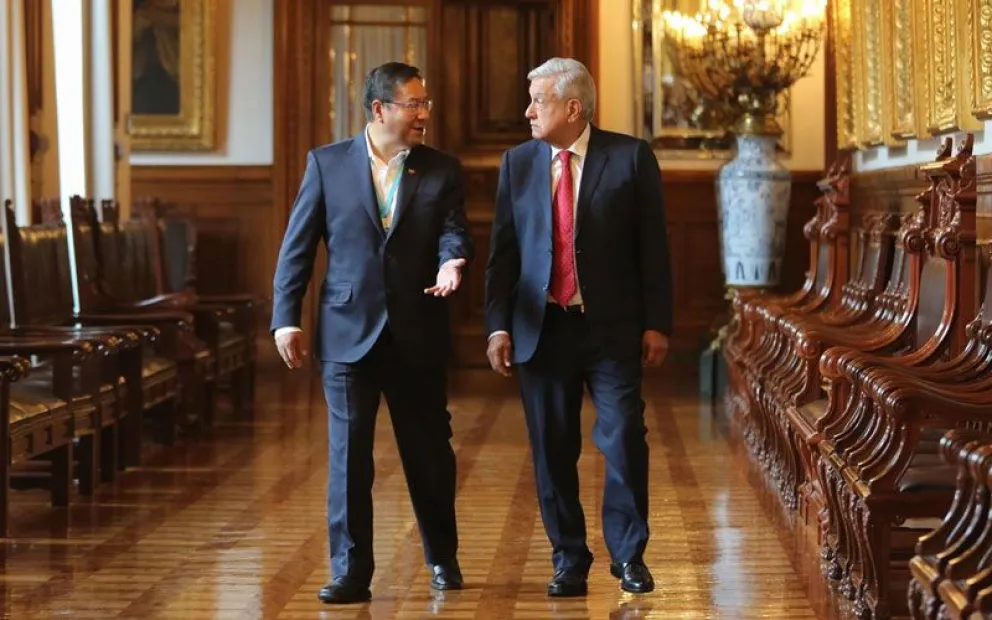 Los mandatarios de Bolivia y México en un encuentro. Foto archico: Facebook de Luis Arce