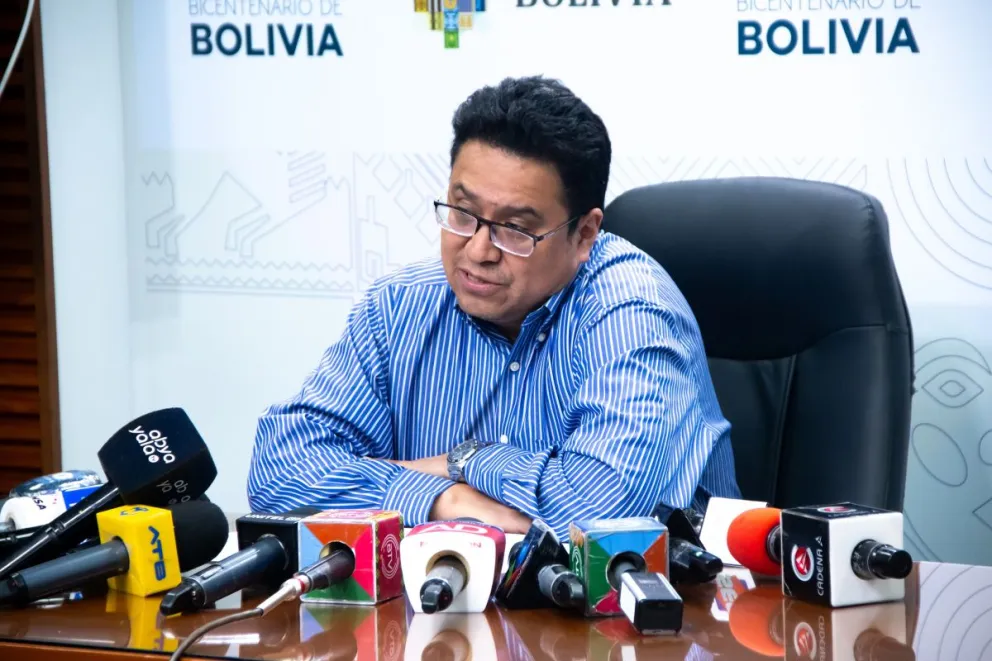 El ministro de Justicia, César Siles, en un anterior contacto con la prensa. Foto: Archivo