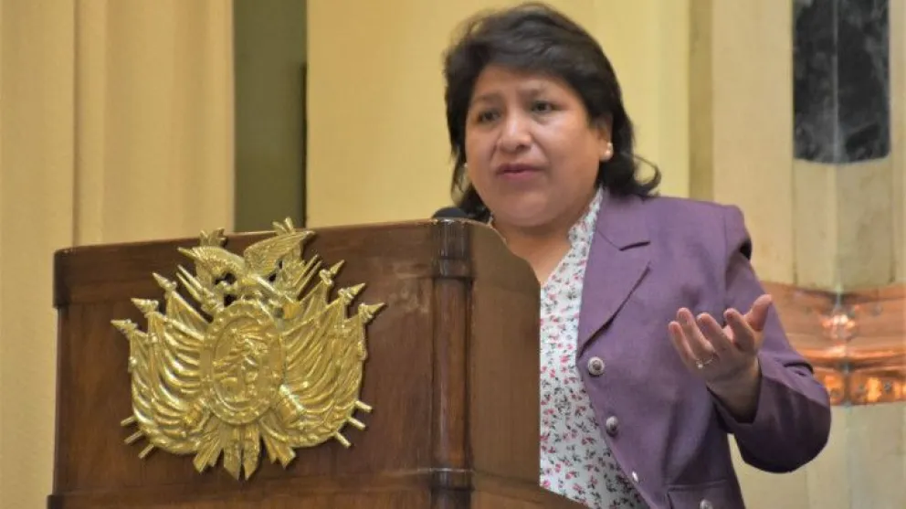 La exvocal Dina Chuquimia, quien exige una explicación tras su remplazo. Foto. Visión360.